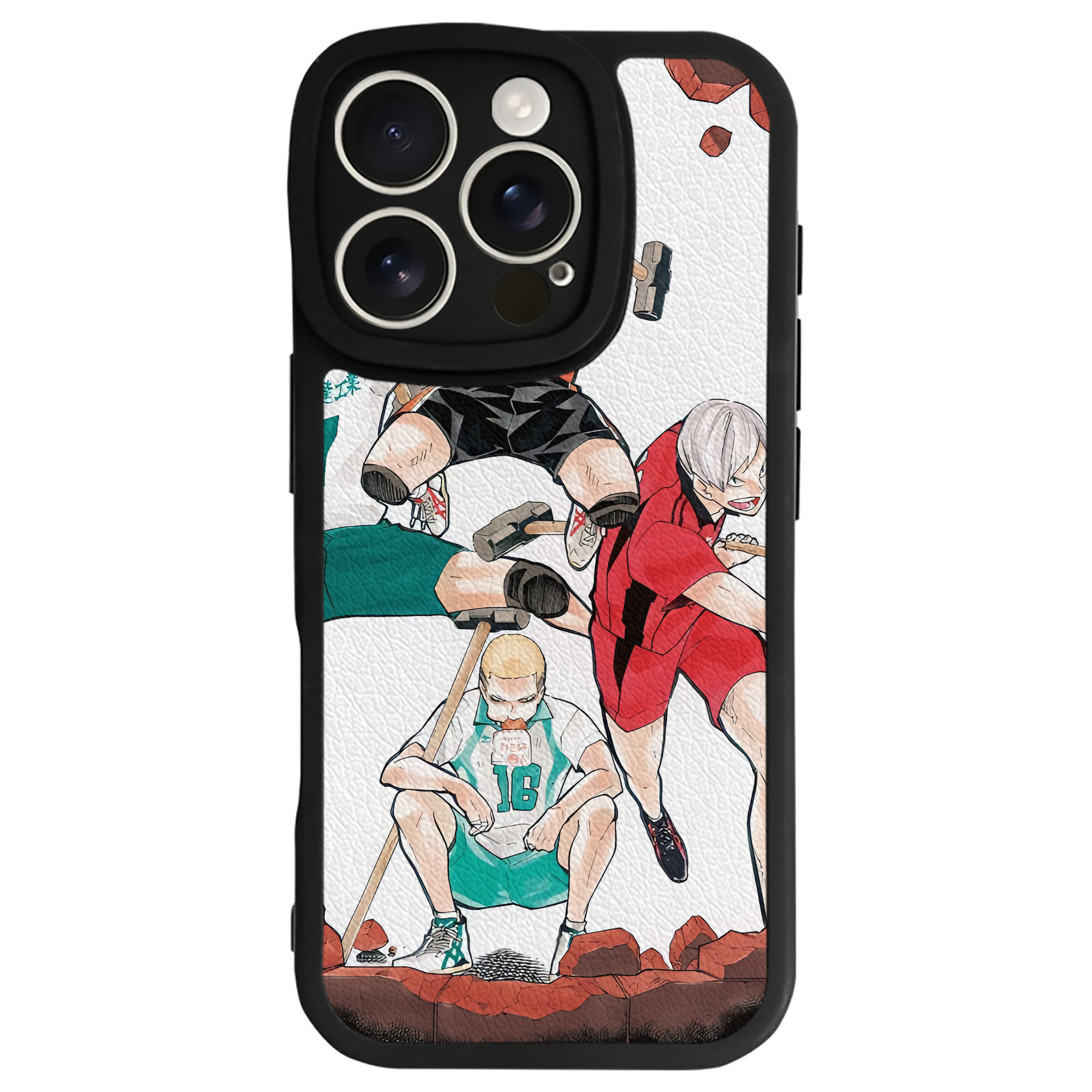 （画像用） ハイキュー!! Haikyu!! 【iPhone 16シリーズ対応】シリコンスマホケース（レザー調） 材質：シリコン